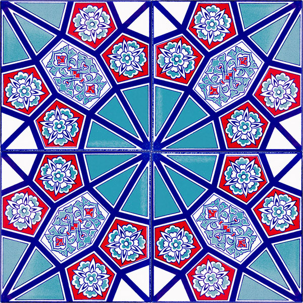 20x20 cm Çini Karo D-3A